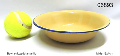 Imagen de BOWL ENLOZADO AMARILLO 18X4CM 3.24